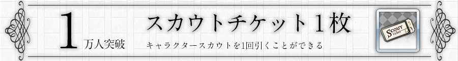 1万人突破特典